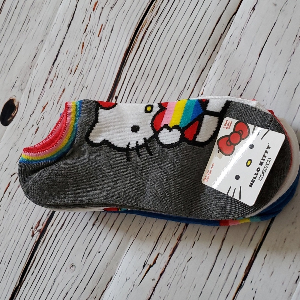 ποΈ SANRIO HELLO KITTY NO-SHOW SOCKS (5 PAIRS) π - Picture 3 of 8